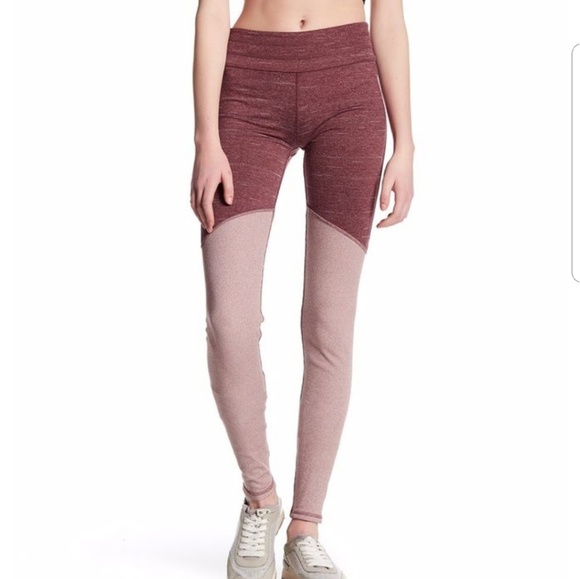 Free People Pants - Free People Movement Evolution Leggings in Wine   